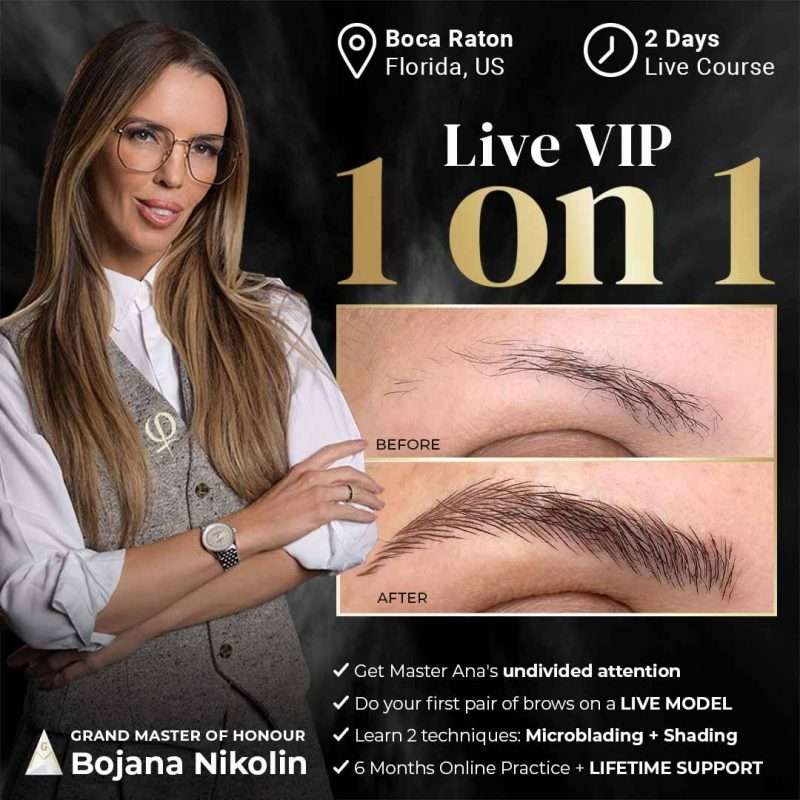 phibrows live vip 1-on-1 microblading training in Boca Raton Florida