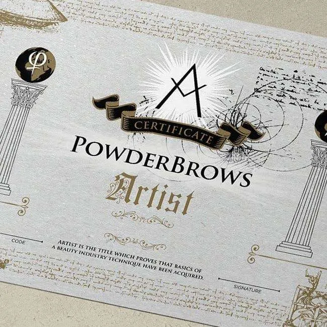 powder brows artist certificate